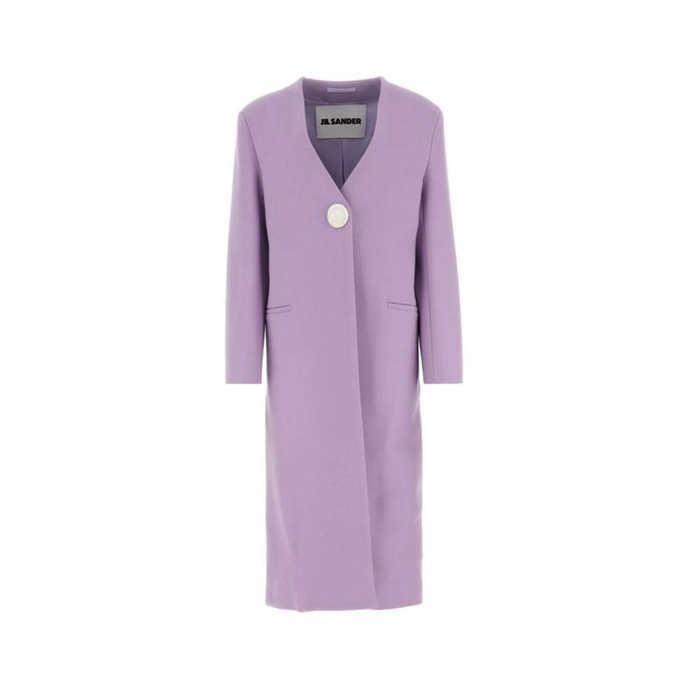Jil Sander Women Lilac Cashmere Coat